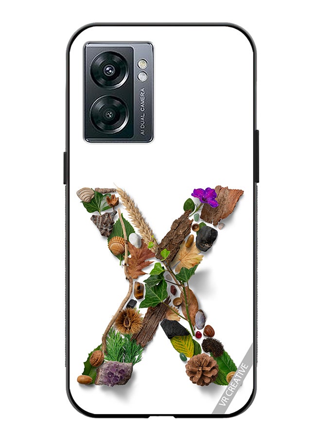 VR CREATIVE Protective Case Cover For Oppo A57 5G Alphabet X Design Multicolour - Image 1