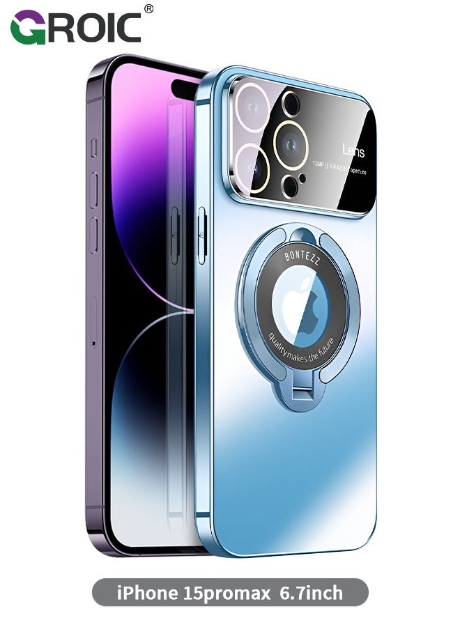 GROIC For iPhone 15 Pro Max Case with Magnetic Invisible Stand, Compatible with MagSafe, Official Color Match for iPhone, Phone Cover with Lens Protection,iPhone 15 Pro Max 6.7'' Shockproof Phone Shell - Image 1