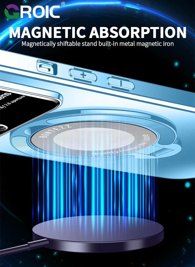 GROIC For iPhone 15 Pro Max Case with Magnetic Invisible Stand, Compatible with MagSafe, Official Color Match for iPhone, Phone Cover with Lens Protection,iPhone 15 Pro Max 6.7'' Shockproof Phone Shell - Image 5