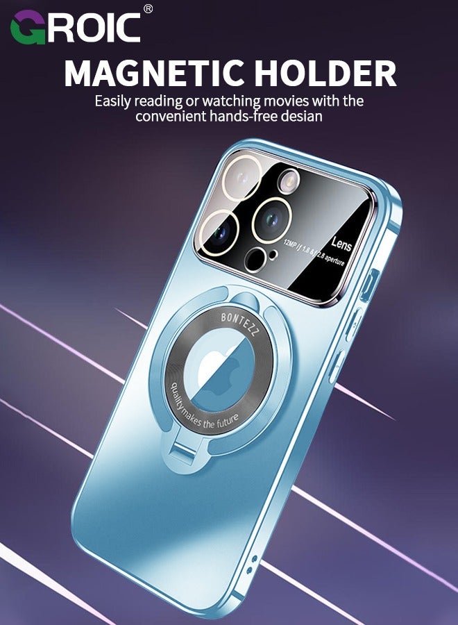 GROIC For iPhone 15 Pro Max Case with Magnetic Invisible Stand, Compatible with MagSafe, Official Color Match for iPhone, Phone Cover with Lens Protection,iPhone 15 Pro Max 6.7'' Shockproof Phone Shell - Image 2