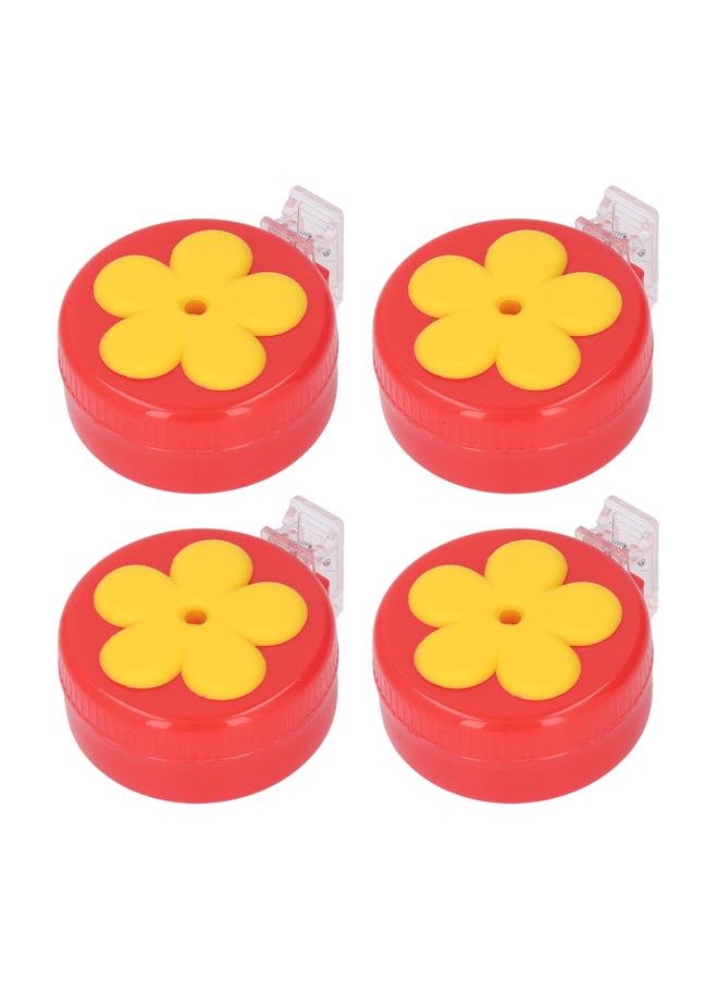 Thoraya - 4pcs Hummingbird Clip Feeder ABS Portable with Brushes Flower Handheld Hummingbird Feeder for Window Outdoor - Image 1