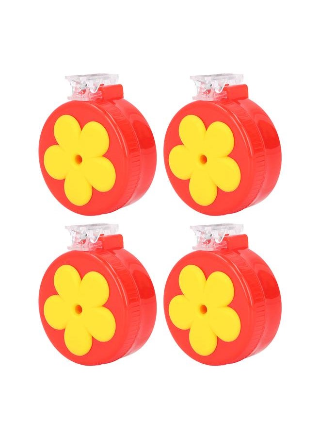 Thoraya - 4pcs Hummingbird Clip Feeder ABS Portable with Brushes Flower Handheld Hummingbird Feeder for Window Outdoor - Image 1