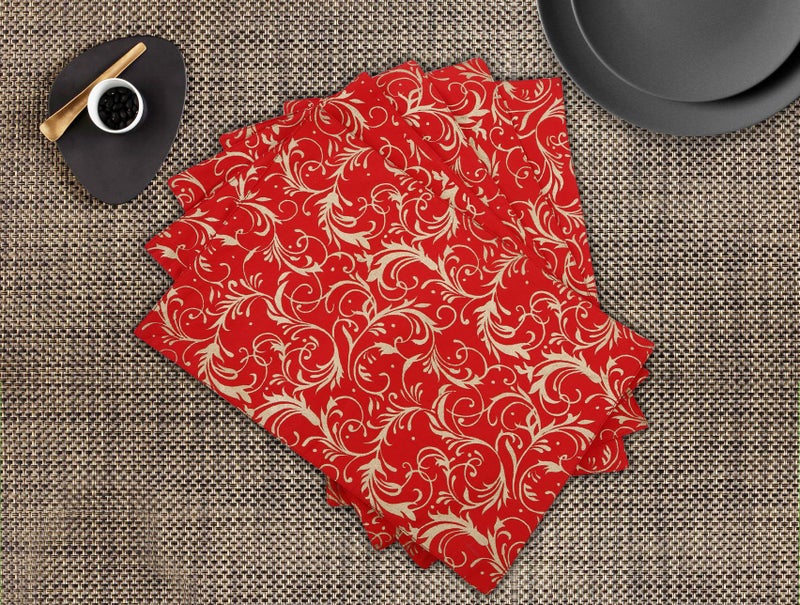 Dekor World Cotton Gold Printed Place Mat (Pack of 6) - Image 5