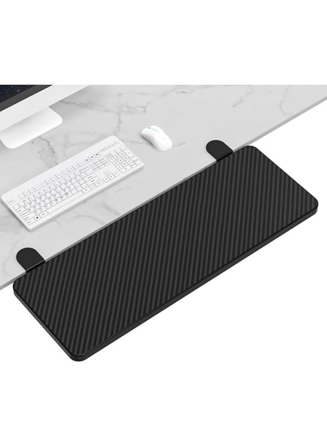 Green Tiger Ergonomics Desk Extender Tray, 21.7"x9.5" Punch-Free Clamp on, Foldable Keyboard Drawer Tray, Table Mount Arm Wrist Rest Shelf, Computer Elbow Arm Support - Image 1