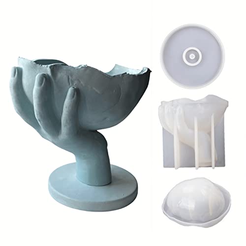 ZMCHE Halloween Mold for Resin, Hand Shape Silicone Mold, Unique Resin Molds -Epoxy Casting Mold for Candle Holders DIY Crafts Home Decoration and Ring Jewelry Storage - Image 1