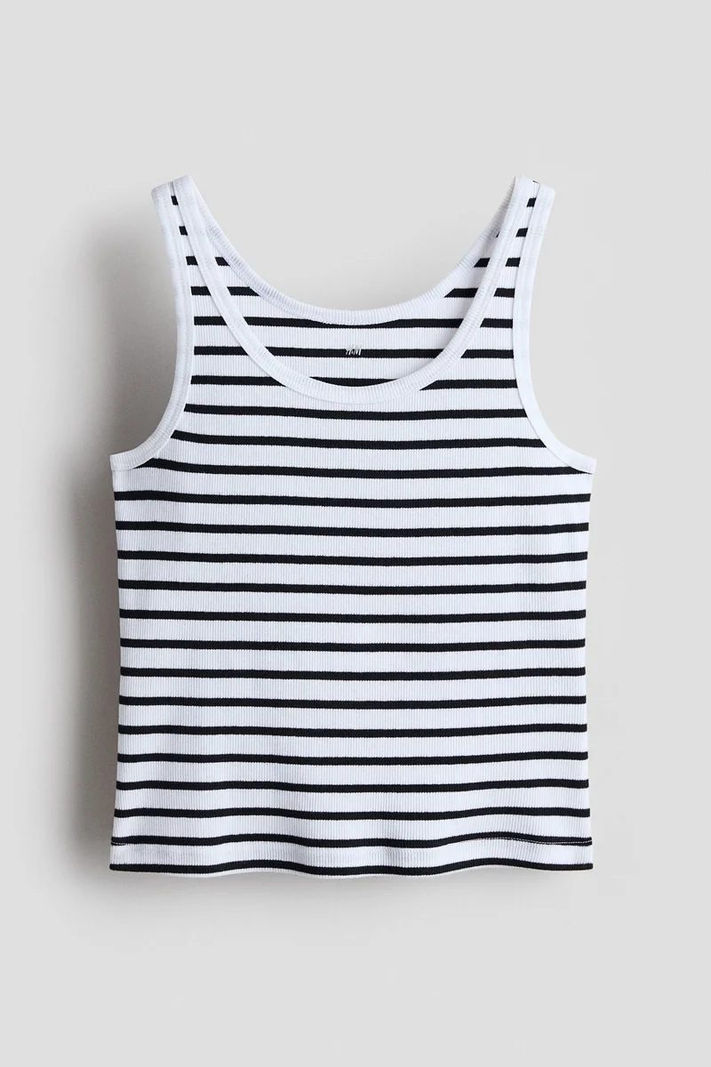 H&M Ribbed cotton vest top