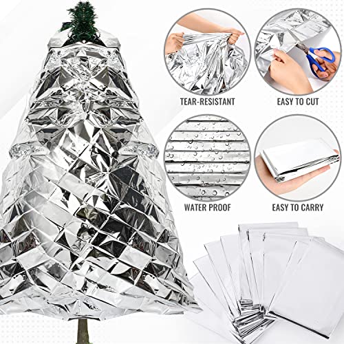 ZAUGONTW 26 Pack Silver Reflective Mylar Film, Garden Greenhouse Covering Foil Sheets, 83x 52 inch Mylar Film Sheets for Plant Growth, Grow Room, First Aid, Camping, Outdoor Survival - Image 3