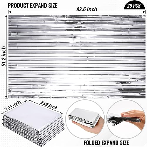 ZAUGONTW 26 Pack Silver Reflective Mylar Film, Garden Greenhouse Covering Foil Sheets, 83x 52 inch Mylar Film Sheets for Plant Growth, Grow Room, First Aid, Camping, Outdoor Survival - Image 2