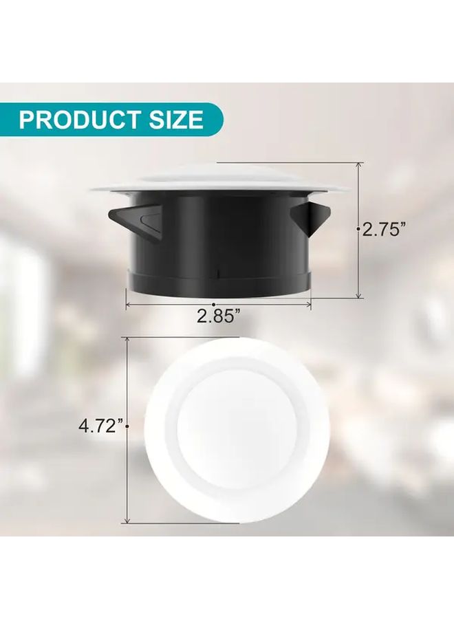 Adjustable Round Air Vent Cover 4 Inch 100mm ABS Plastic Ceiling Diffuser White - Image 3