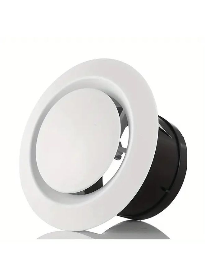 Adjustable Round Air Vent Cover 4 Inch 100mm ABS Plastic Ceiling Diffuser White - Image 1