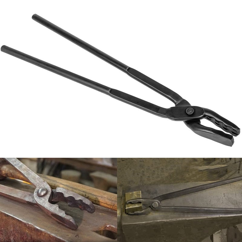 Wolf Jaw Blacksmith Tongs Essential Utensils Handmade Forge Tongs for Blacksmithing Beginners and Professionals 17in 432mm
