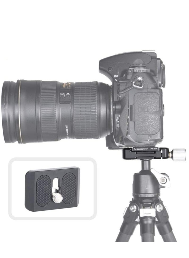 SYOSI DDC-26LT QR-Plate Clamp Combo Arca Clamp Screw-knob Clamp Quick Release Clamp Tripod Mount Adapter for Arca/RRS QR Plate 26mm - Image 1