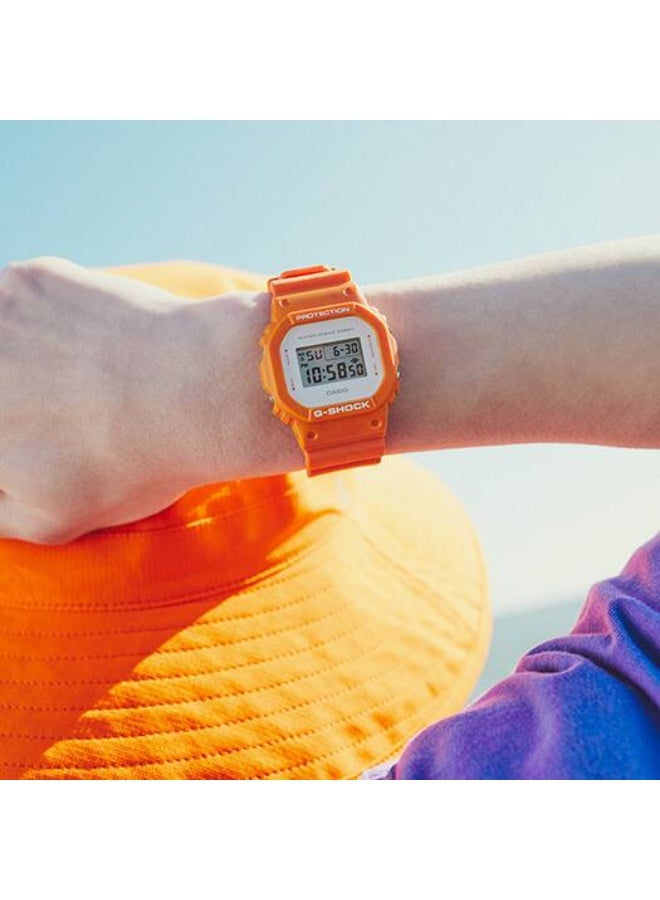 G-SHOCK Unisex Orange Resin Bnad Digital Watch DW-5600WS-4DR - Image 2
