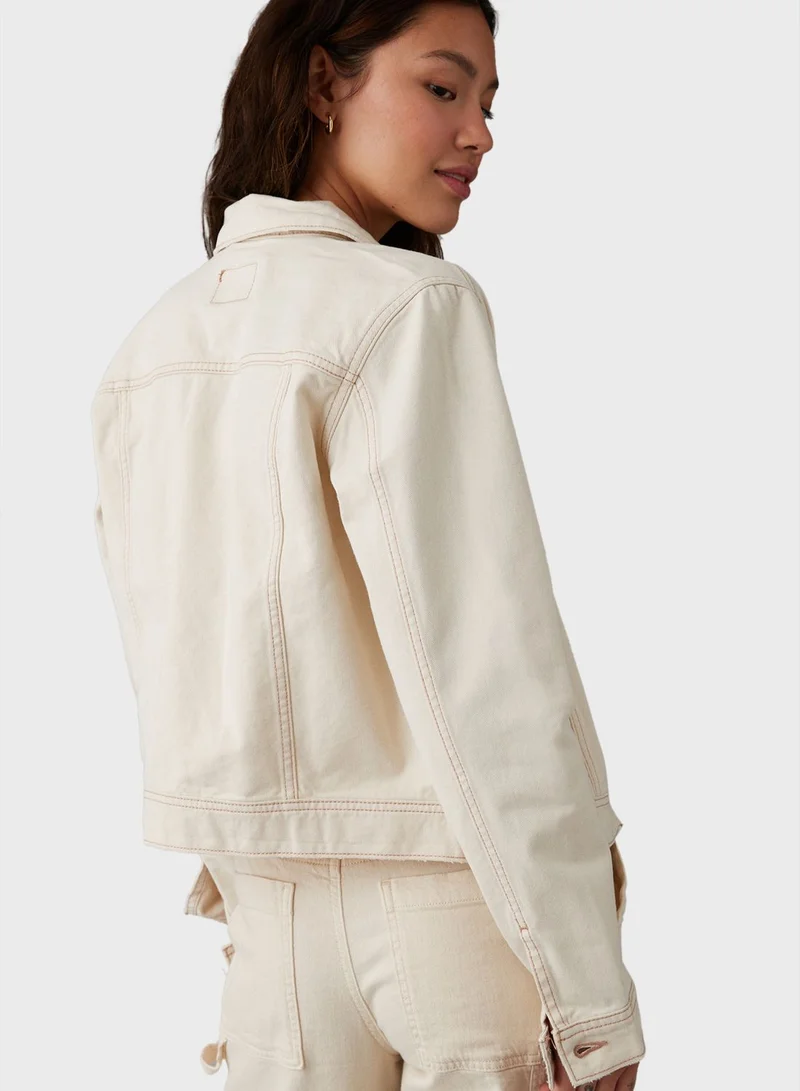 American Eagle Classic Denim Pocket Detail Jacket