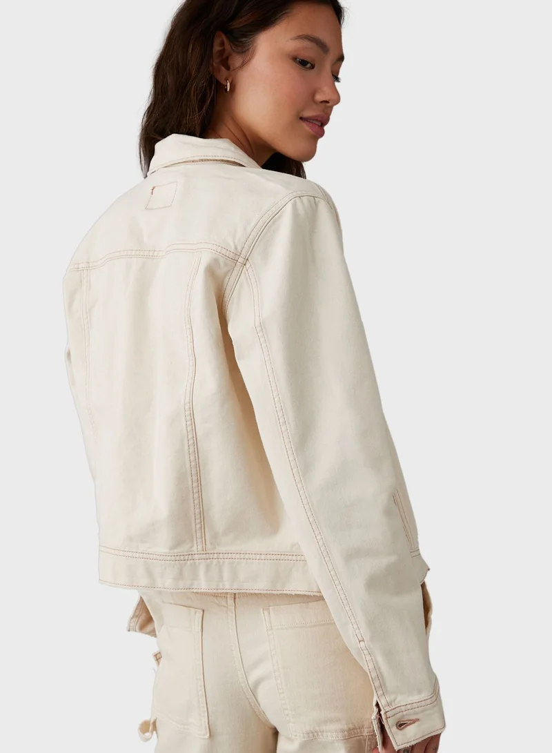 American Eagle Classic Denim Pocket Detail Jacket