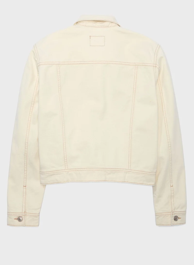 American Eagle Classic Denim Pocket Detail Jacket
