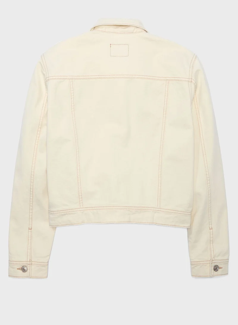 American Eagle Classic Denim Pocket Detail Jacket