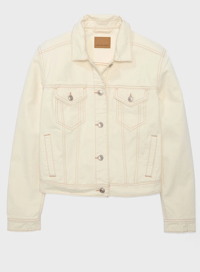 American Eagle Classic Denim Pocket Detail Jacket