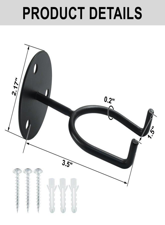 OSVJE 4 PCS Sturdy Baseball Bat Holder, Multipurpose Wall Mounted Rack Softball Hooks, Black Hanger for Memorabilia/Man Cave Decor - Image 2