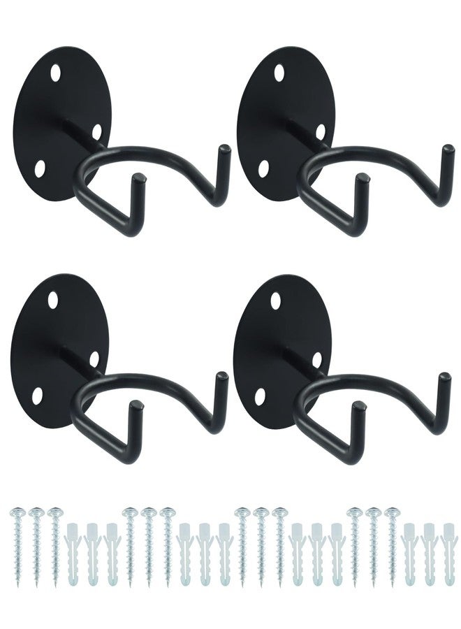 OSVJE 4 PCS Sturdy Baseball Bat Holder, Multipurpose Wall Mounted Rack Softball Hooks, Black Hanger for Memorabilia/Man Cave Decor - Image 1