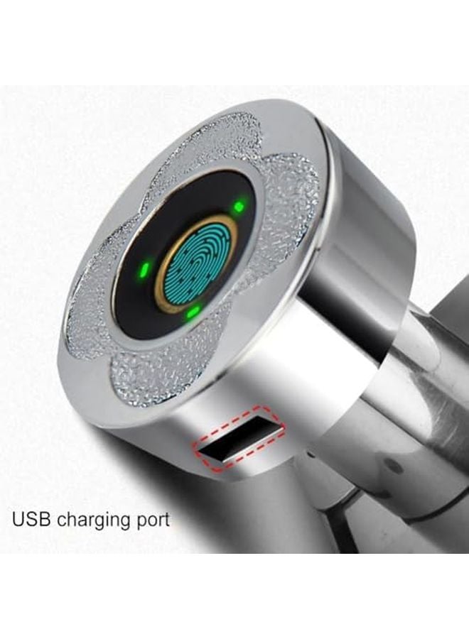 Fingerprint Cabinet Lock Smart Drawer 20mm Silver Zinc Alloy Fast 05s Unlock 20 User Capacity - Image 3