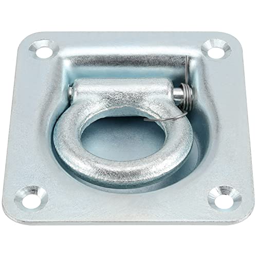 JOIKIT 6 Pack Recessed D-Ring Tie Down Anchors, Heavy Duty Galvanized Steel Flush Mount D-Rings, 6000 lbs Capacity, Recessed Pan Fitting D-Rings for Truck, Trailer, Deliveries - Image 4