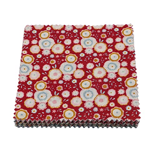 iNee Charm Packs for Quilting 5 inch, Precut Cotton Quilting Fabric Bundle, 50 Charm Squares, Candy Bloom - Image 3
