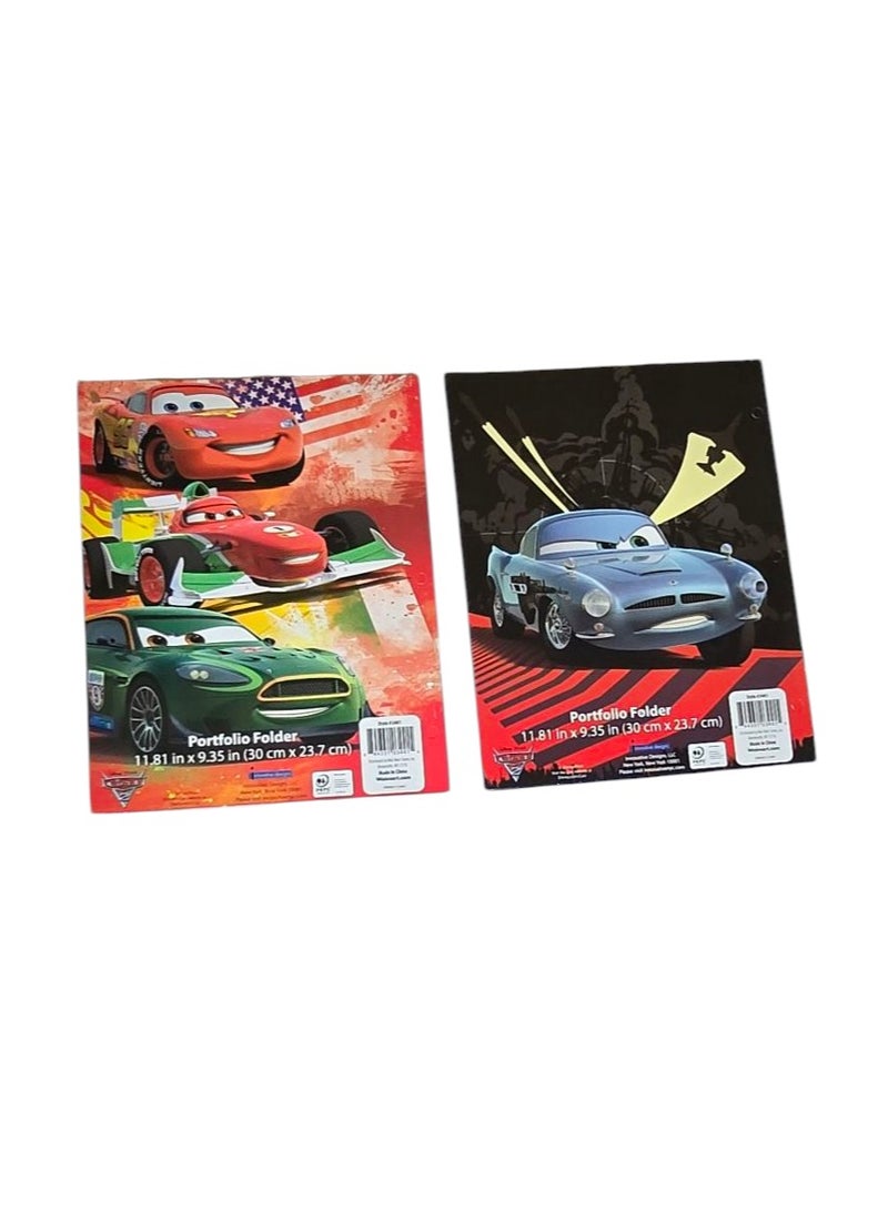 Cars Pack of 2 pcs Cars Themed 2 Pocket Folder Paper File 30*23.7 cm - Image 2