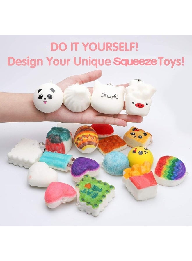 WATINC Random 30 Pcs DIY Squeeze Toys Cream Scented Kawaii Simulation Lovely Toy Medium Mini Soft Food Squeeze Bread Toys Keychains Phone Straps Bonus Random Stickers - Image 4