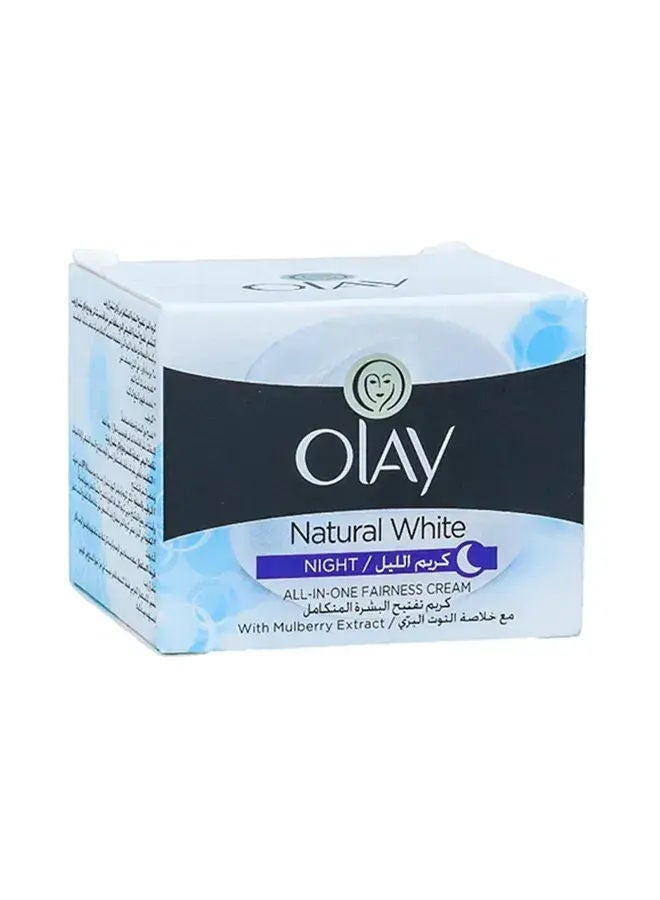 Olay Natural White, Night, All-In-One Fairness Cream 