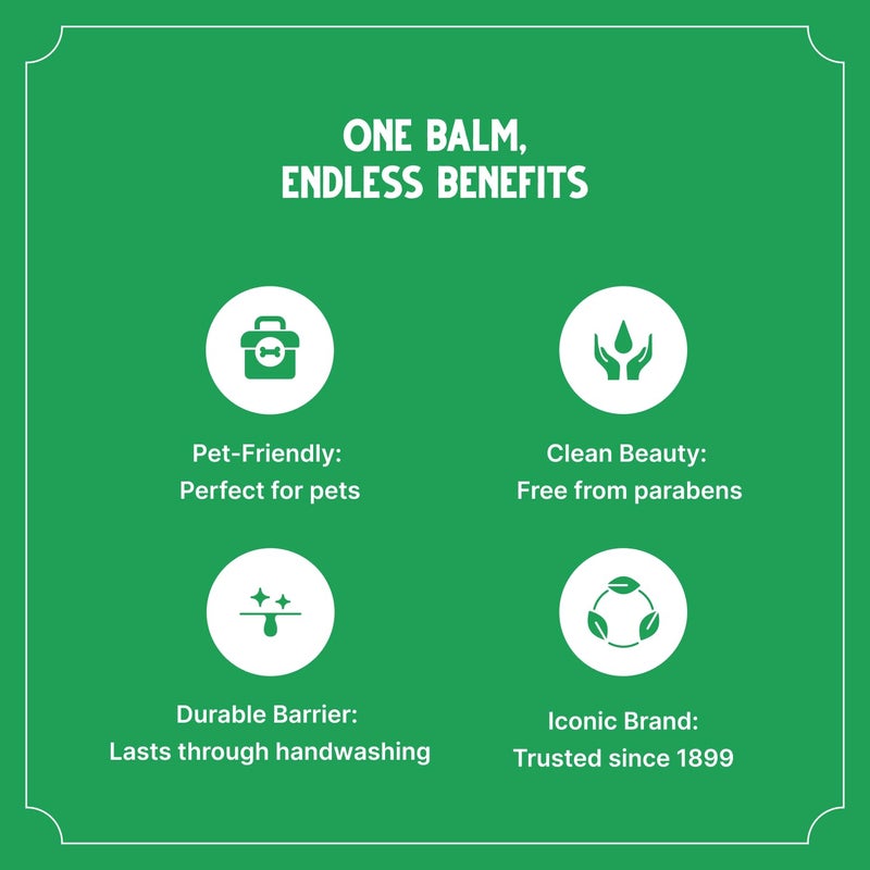 Bag Balm بلسم باج - بلسم الحيوانات الأليفة الأصلي من فيرمونت - مرهم مرطب للأقدام الجافة والمتشققة والأنوف والجلد الخشن - 8 أونصات - عبوتين - Image 2