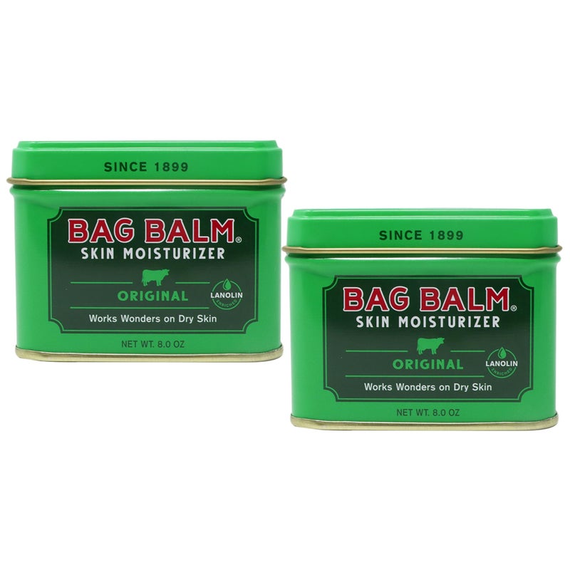 Bag Balm بلسم باج - بلسم الحيوانات الأليفة الأصلي من فيرمونت - مرهم مرطب للأقدام الجافة والمتشققة والأنوف والجلد الخشن - 8 أونصات - عبوتين - Image 1