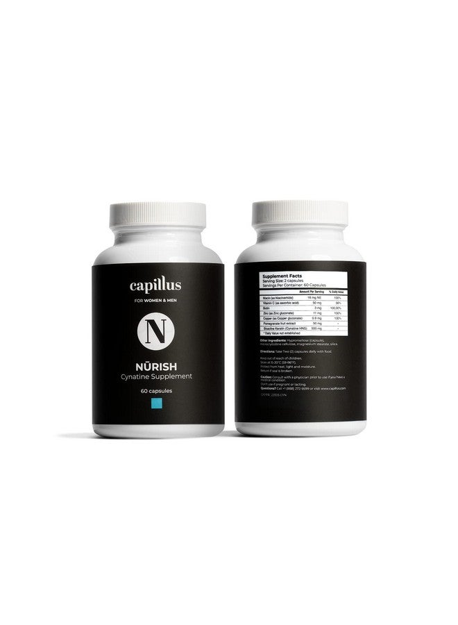 Capillus Apillus Nūrish Hair Growth Supplement Get Thicker Fuller Hair With Biotin And Keratin Contains Cynatine Hns For Stronger And Healthier Hair Daily Supplement 60 Count - Image 3