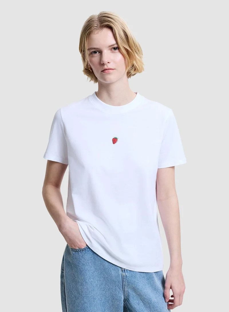 فرنش كونكشن Cotton Graphic Cocktail Tee