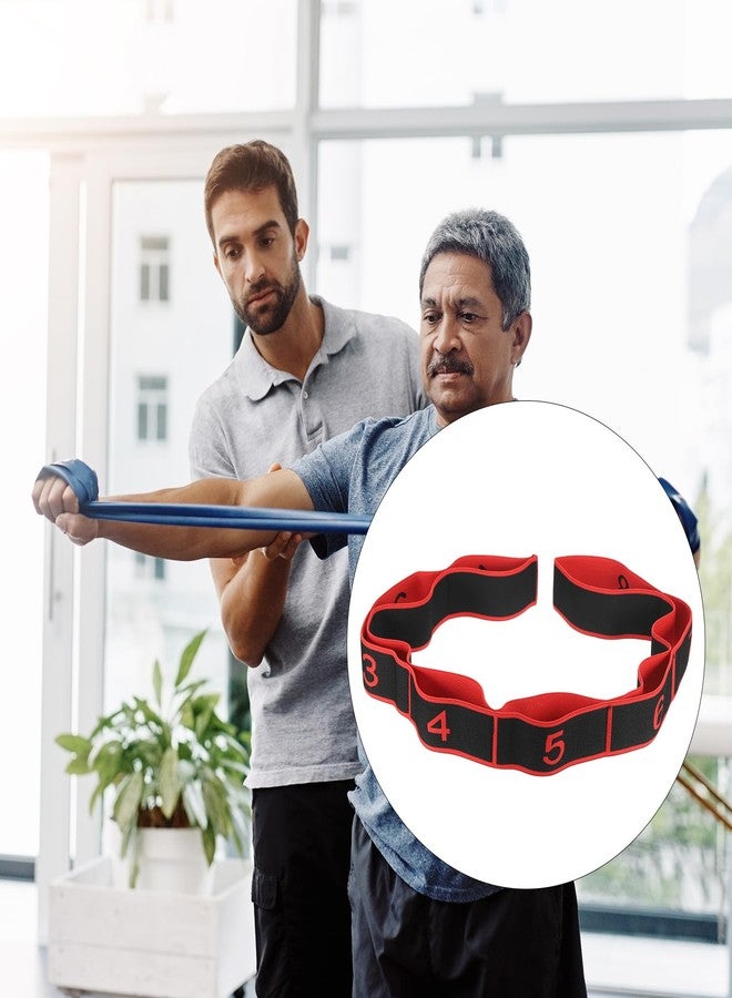 PATIKIL Exercise Bands, 35.4 Inch 2 Pcs Yoga Stretching Strap Latin Elastic Bands for Physical Dance Stretch Pilates Resistance Bands for Working Out, Black/Red - Image 5