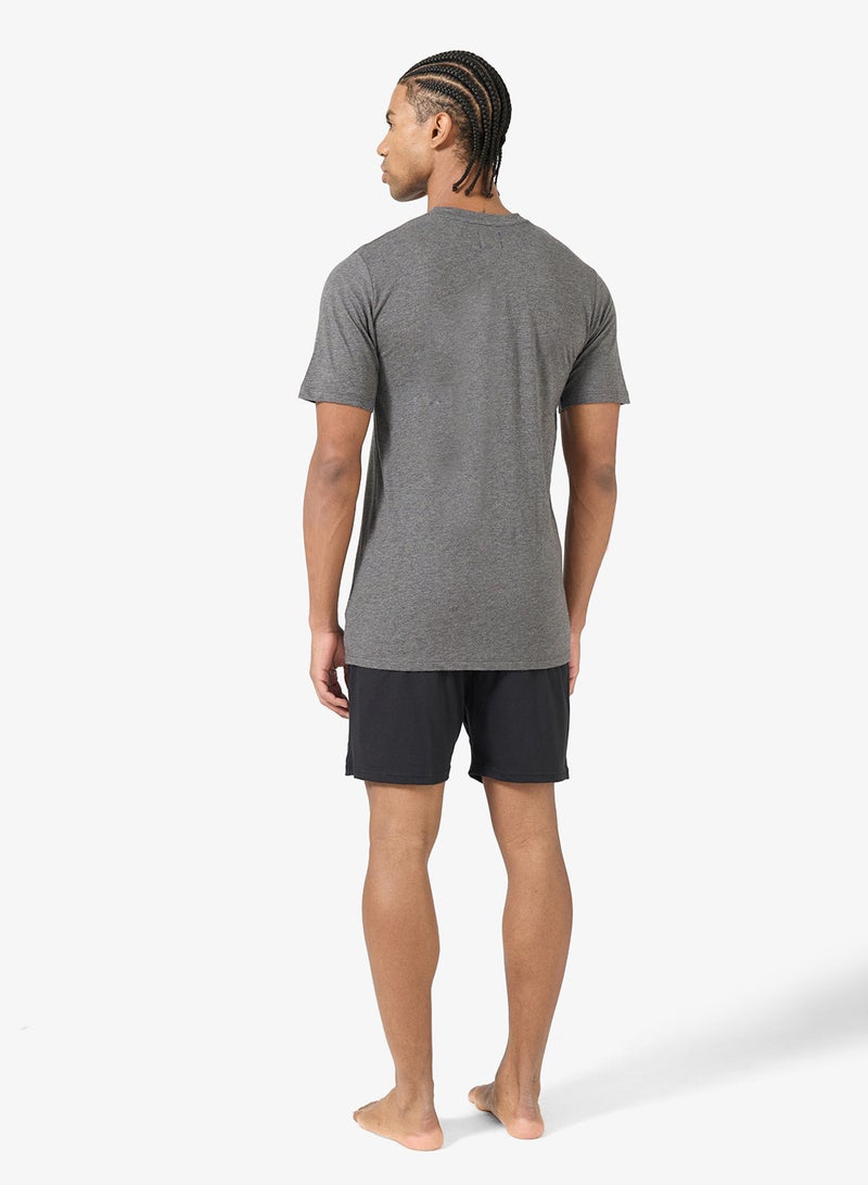 سفنتي فايف طقم بيجامة تي شيرت وشورت - Image 2