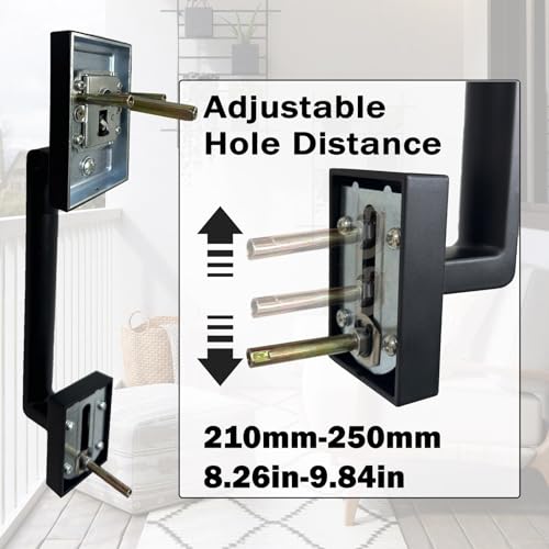 HISAFE Iron Black Front Door Lock Set for Entry Door/Backdoor, Exterior Door Lock Set with Deadbolt&Lever, Lower Half Grip, Left&Right Handed - Image 4