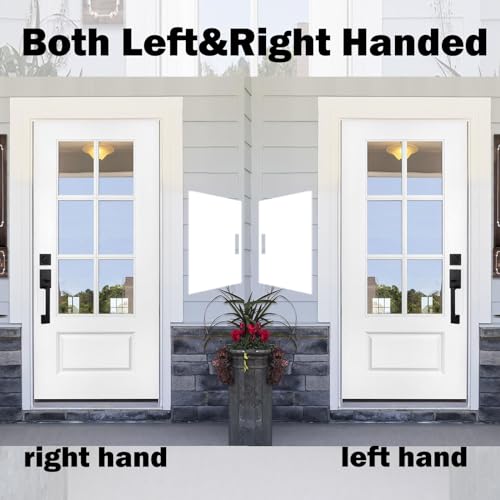HISAFE Iron Black Front Door Lock Set for Entry Door/Backdoor, Exterior Door Lock Set with Deadbolt&Lever, Lower Half Grip, Left&Right Handed - Image 3