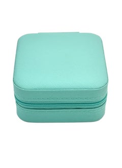 TRAVEL Small Leather Jewelry Organizer, Rings, Earrings, Necklaces, Bracelets, Jewelry Box, Jewelry Storage Box, Cosmetic Box (Green)  - Image 3