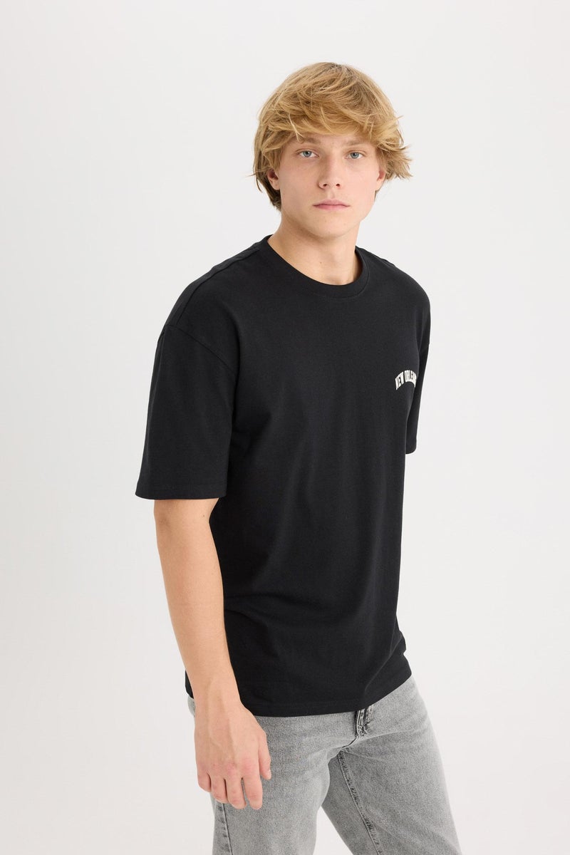 DeFacto Man Boxy Fit Crew Neck Printed T - Image 2