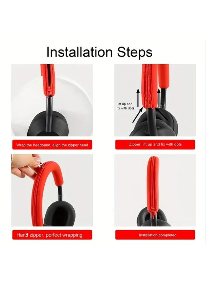 Red Protective Cover Set for Sony WH 1000XM5 Headphones 5pcs Dust Proof Shock Absorbing - Image 5