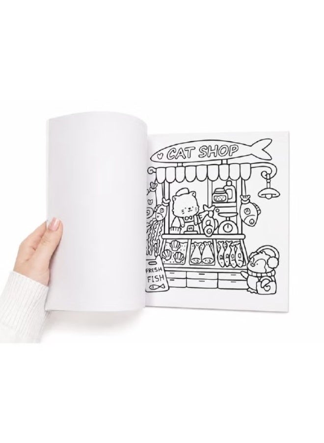 كتاب تلوين ليتل كورنر للكبار والصغار، 42 ورقة، أشكال متنوعة - Image 2