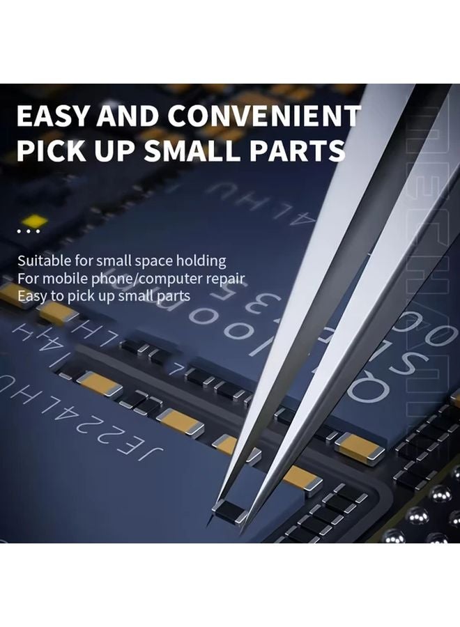 KA 11 Model Precision Electronics Tweezers Anti Skid Absorbent Metal Clamp for Wire Ties - Image 3