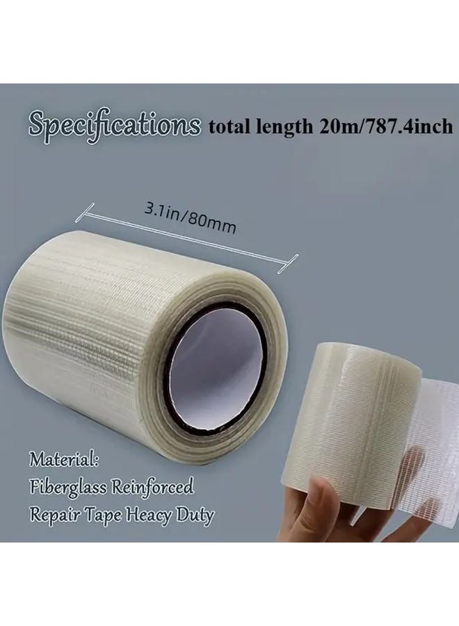 1pc 3.1In x 787.4In Glass Fiber Repair Tape Waterproof UV Resistant for RV Awning Canvas Tarp Boat Cover - Image 5
