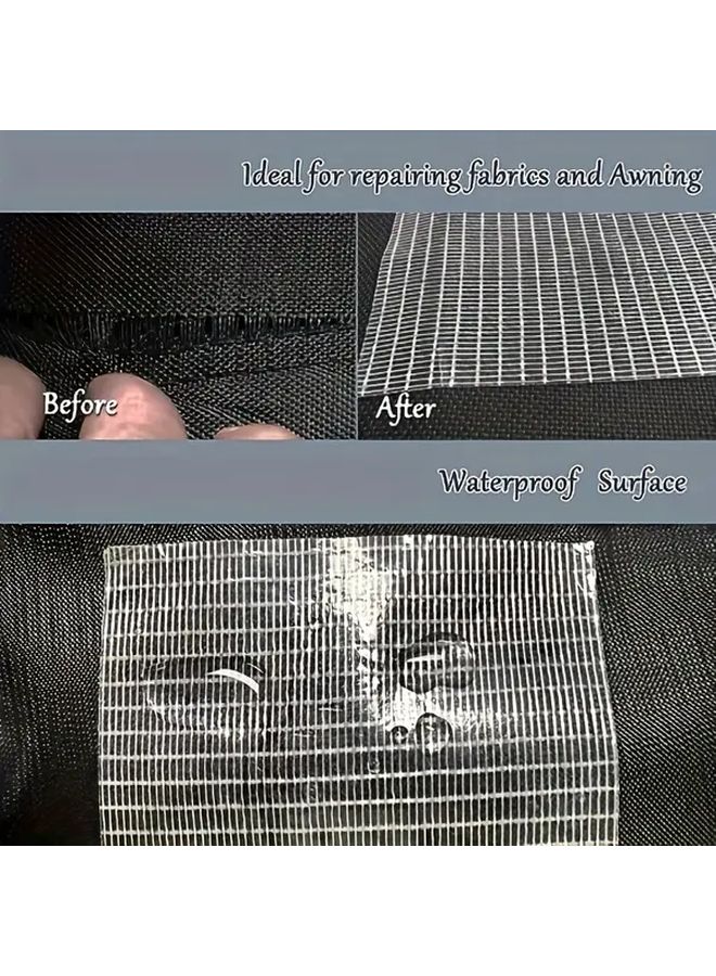 1pc 3.1In x 787.4In Glass Fiber Repair Tape Waterproof UV Resistant for RV Awning Canvas Tarp Boat Cover - Image 4