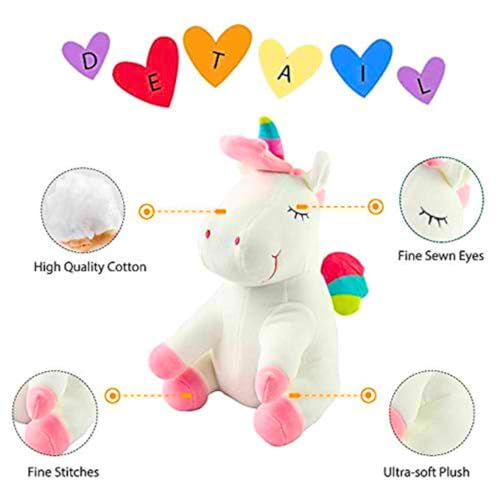 Softdreams Soft Plush Toy for Kids – Cute Stuffed Animal Soft Toy – Soft Cuddly Toy for Baby Boys & Girls, Return Gift -Sitting Unicorn 22cm - Image 3