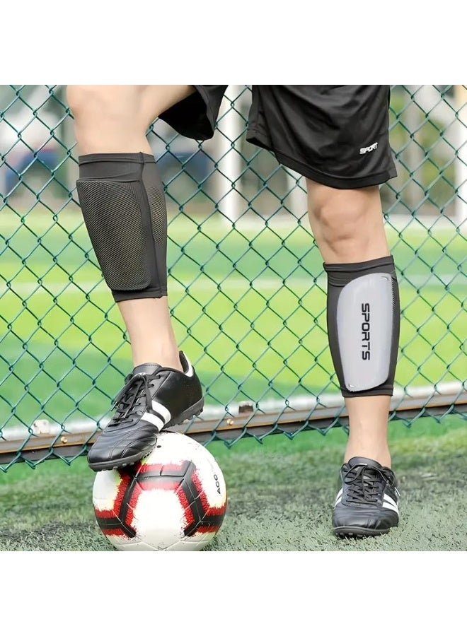 سبورتس واقيات قصبة Sport للساق لكرة القدم والرياضات الاخري كيوشوب®️ - وسادات قصبة الساق واكمام مع جيب داخلي محسن للاولاد والبنات والرجال والنساء لالعاب كرة القدم - معدات واقية لكرة القدم  - Image 3