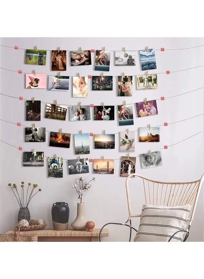 50-Piece Adhesive Cable Clips,Desktop Adhesive Cable Organizer Cord Holder, Hanging Fixed Cable Management Clip, Wire Clips for TV Laptop Home Office Transparent - Image 3