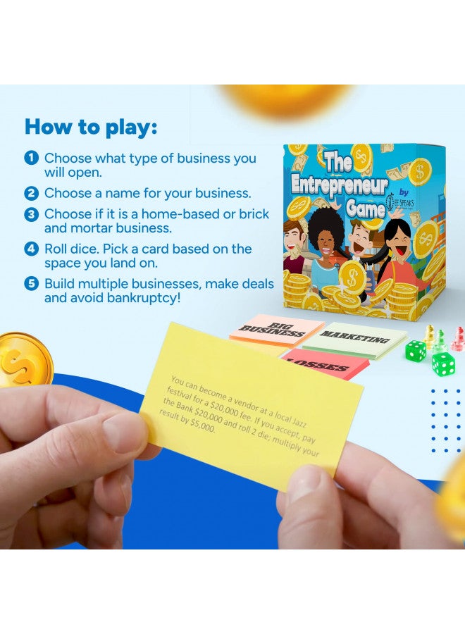 EESpeaks- The Entrepreneur Game The Entrepreneur Game - Award-Winning STEM Accredited Board Game for Kids & Adults | Teaches Money Management, Business Strategy & Financial Literacy | Best in STEM, Mom's Choice Award Winner 2024  - Image 1