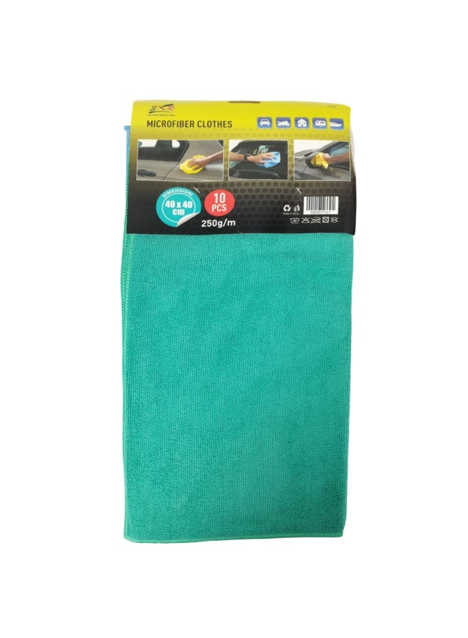 3XR Microfiber Cleaning Cloths 10PCS 40x40cm, Multi-Color Soft & Absorbent Towels for Car, Bike, Home & Kitchen, Lint-Free, Scratch-Free, Quick Drying Wash Cloths for Polishing, Dusting, and Multi-Surface Cleaning 250GSM,  7757 - Image 4